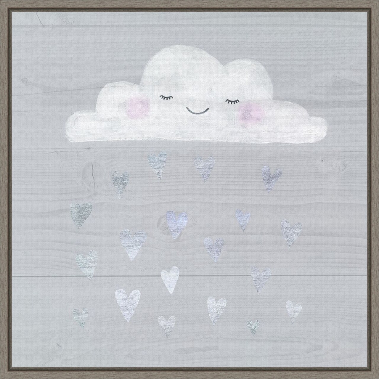 Sweet Dreams IV by Victoria Borges 16-in. W x 16-in. H. Canvas Wall Art Print Framed in Grey